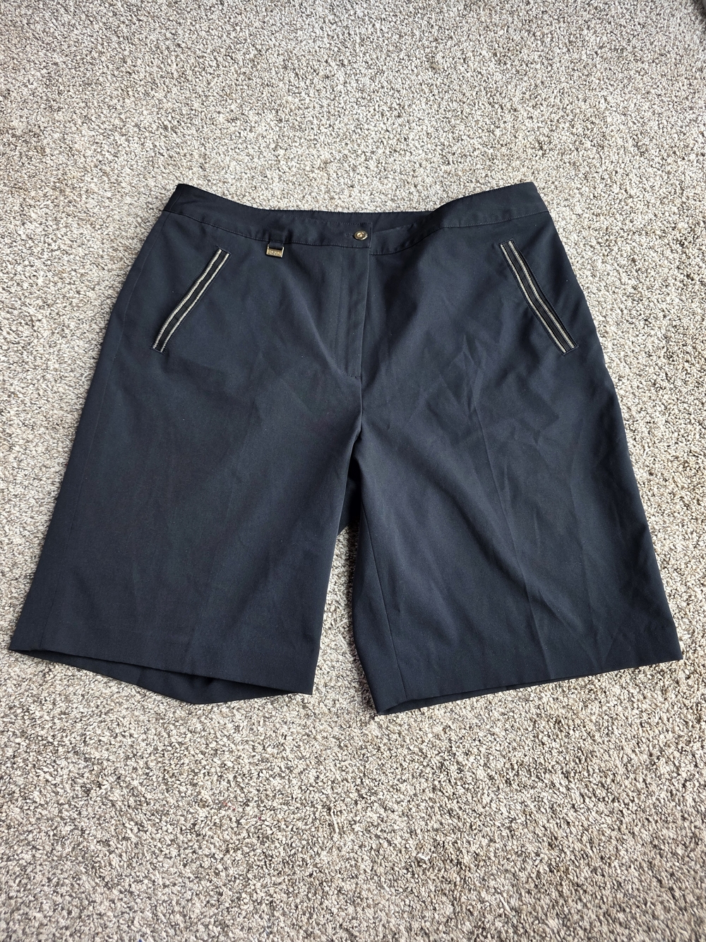 Womens EP PRO Golf Shorts Black And Gold Size 14
